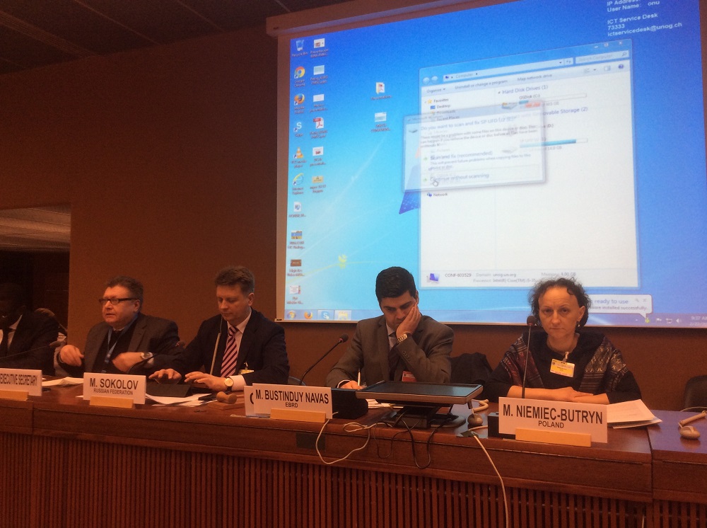 Monika Niemiec-Butryn, dyrektor departamentu żeglugi śródlądowej podczas 70-tej sesji UNECE